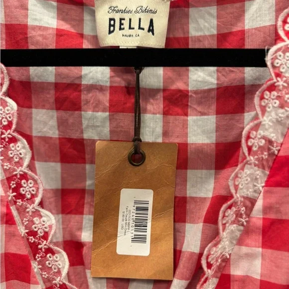 Frankie’s Bikinis x BELLA HADID Farm Gingham Mini Dress Womens Size L - NWT - Picture 5 of 5